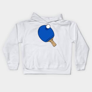 Ping Pong Paddle - Blue Version - Not Text Pingpong Table Tennis Whiff Whaff Kids Hoodie